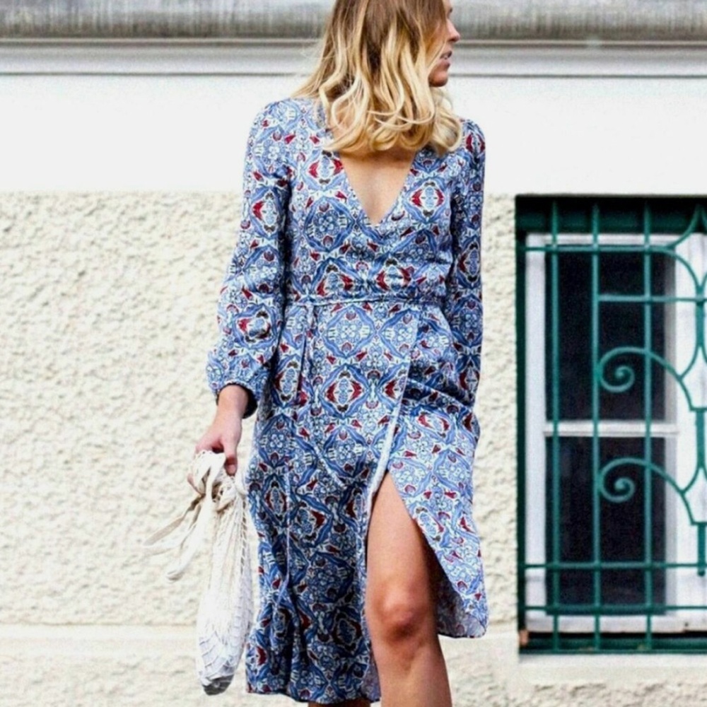 NWOT Zara Wrap Midi Dress